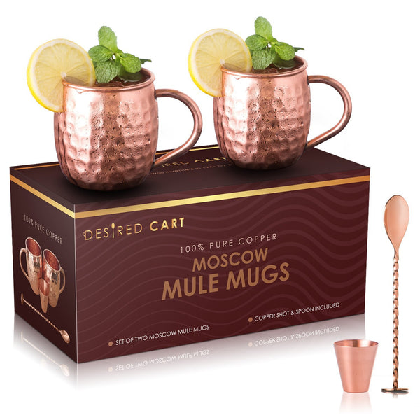 Juego de 2 tazas de cobre Moscow Mule