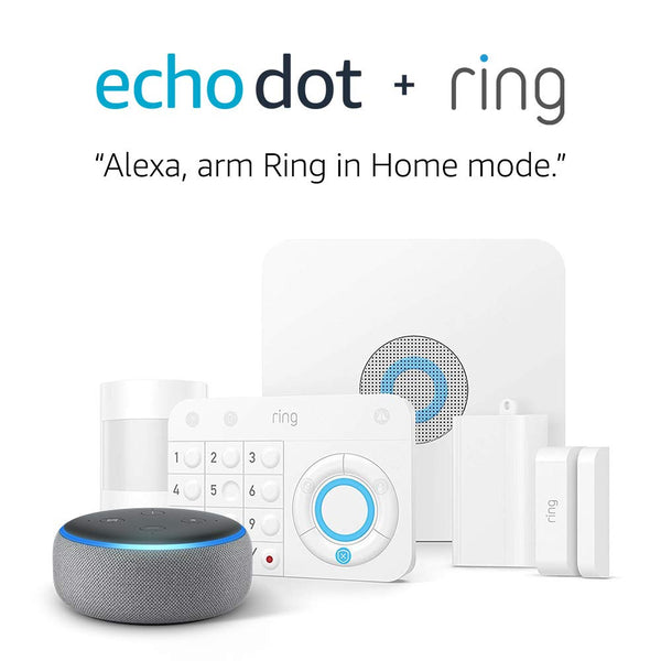 Ring Alarm 5 Piece Kit + Echo Dot (3rd Gen), Works with Alexa