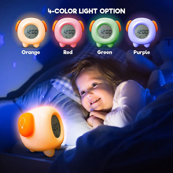 4 color Stay-In-Bed,  Ok-to Wake Up alarm clock