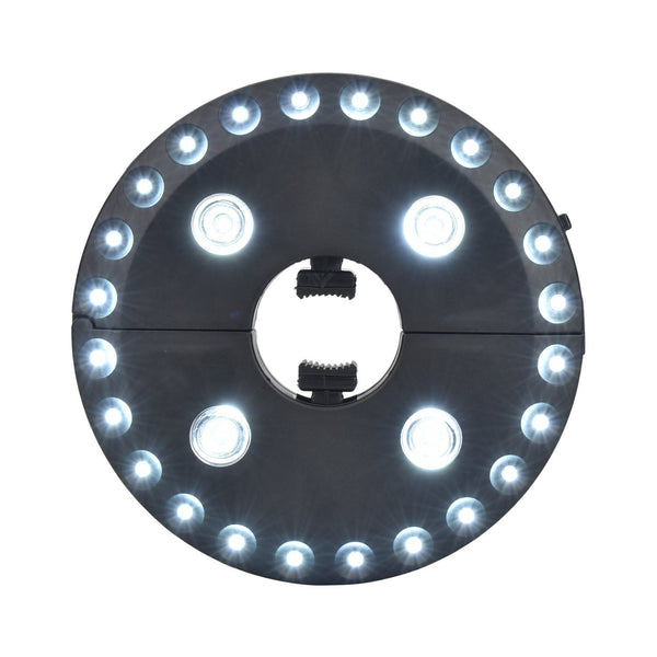 28 LED patio umbrella light - black or silver