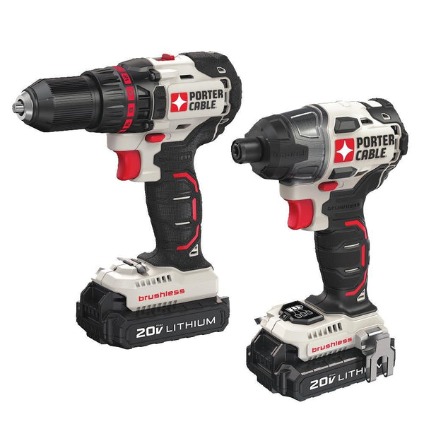 Porter-Cable 20V MAX 2 -Tool Brushless Lithium Drill/Impact Driver Combo Kit