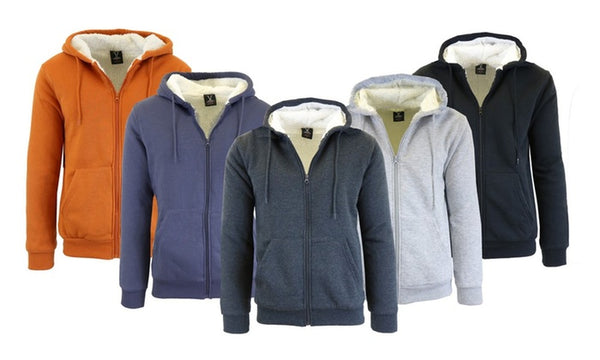 Men's Sherpa-Lined Fleece Hoodies