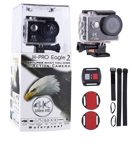 Sports action underwater 4K camera with remote