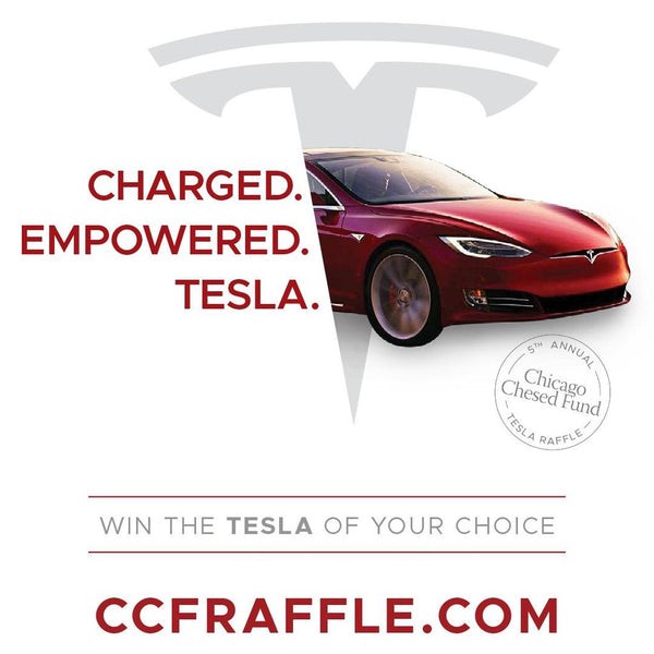 Tickets are going fast for Chicago Chesed Fund’s 5th annual Tesla Raffle!