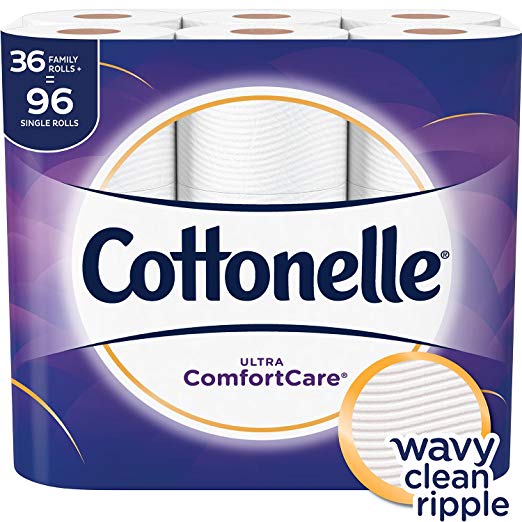 36-Ct Cottonelle Ultra Comfort or CleanCare Toilet Paper (Family Rolls)