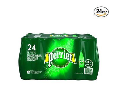 24 botellas de agua mineral con gas Perrier