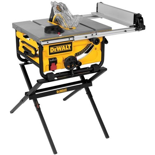 DEWALT Compact Job Site Table Saw with Guarding System and Stand