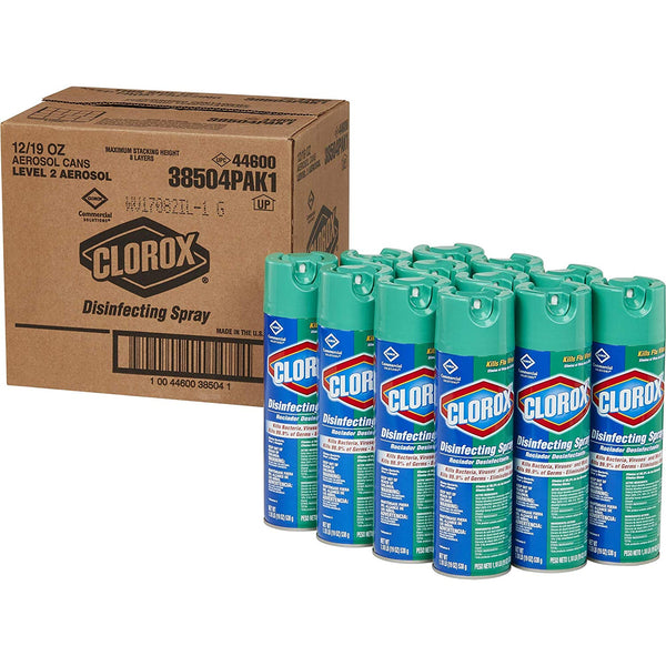 12 Clorox Commercial Solutions Disinfecting Cleaner Spray Cans