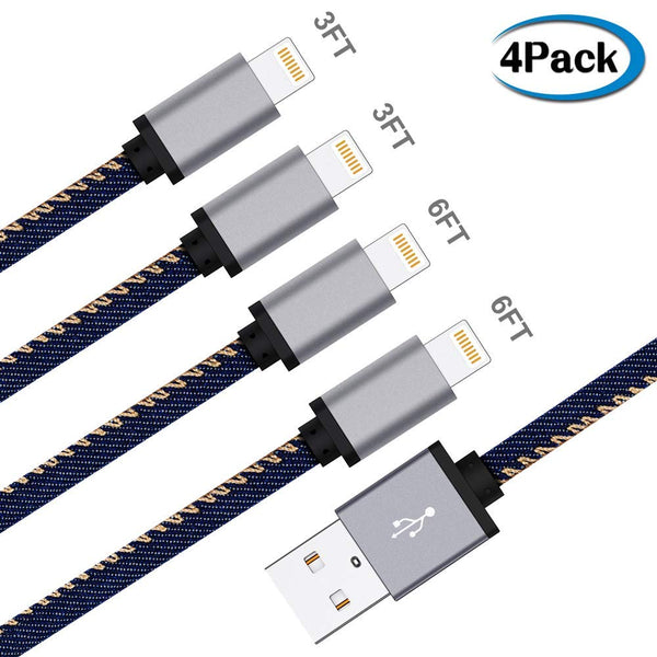 Pack de 4 cables Lightning para iPhone