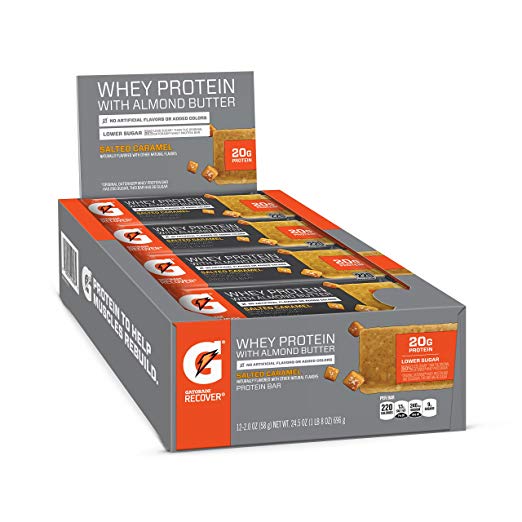 12-Count Gatorade Whey Protein Bars w/ Almond Butter (Various Flavors)