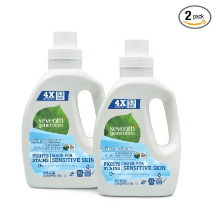 2 bottles of 40 oz Seventh Generation detergent