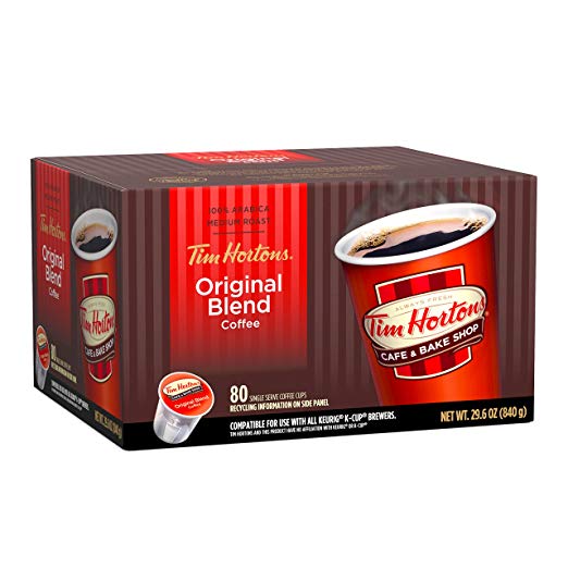 80-Count Tim Horton's Single Serve Coffee K-Cups (Medium Roast)