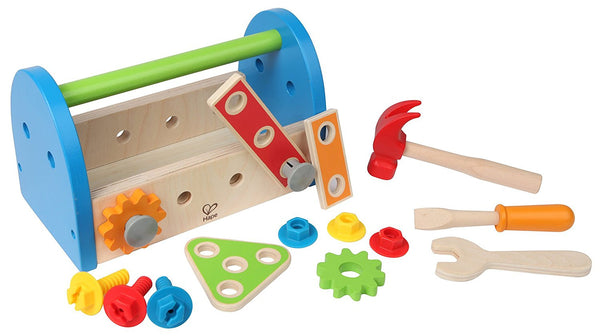 Kid's Wooden Tool Box and Accessory Play Set