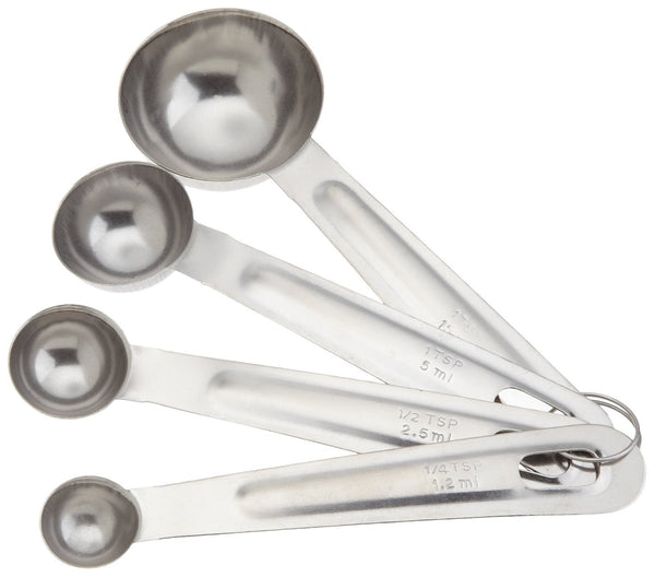 Set of 4 Stainless Steel Measuring Spoons