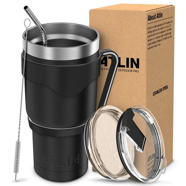 Vaso Atlin [30 oz. Aislamiento al vacío de acero inoxidable de doble pared] Taza de viaje