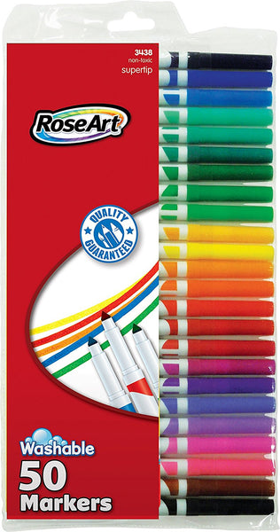 RoseArt SuperTip Washable Markers 100-Count Assorted Colors