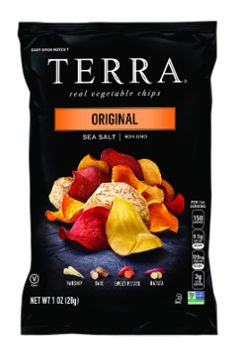 Paquete de 24 chips de verduras Terra con sal marina, originales