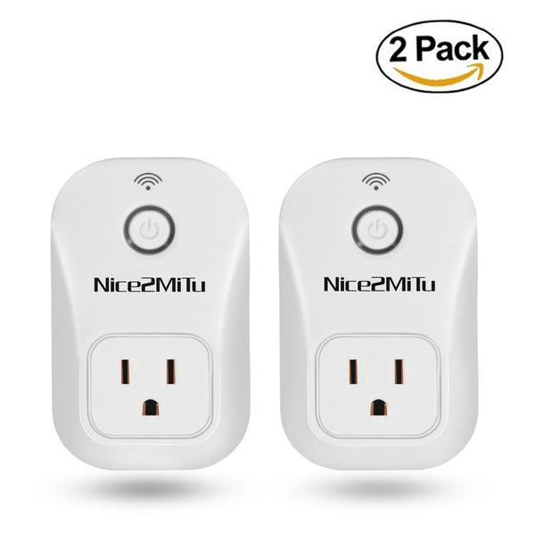 Paquete de 2 interruptores Wi-Fi Smart Plug: funciona con Alexa