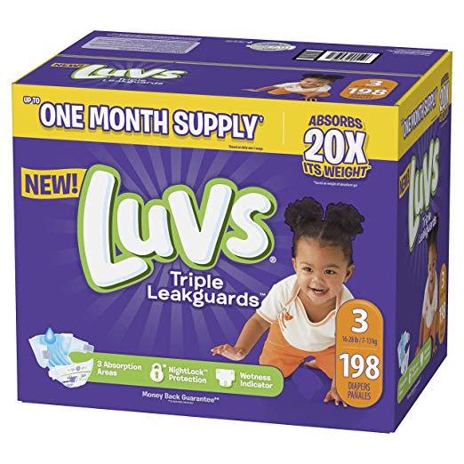 One Month Supply Luvs Diapers (All Sizes)