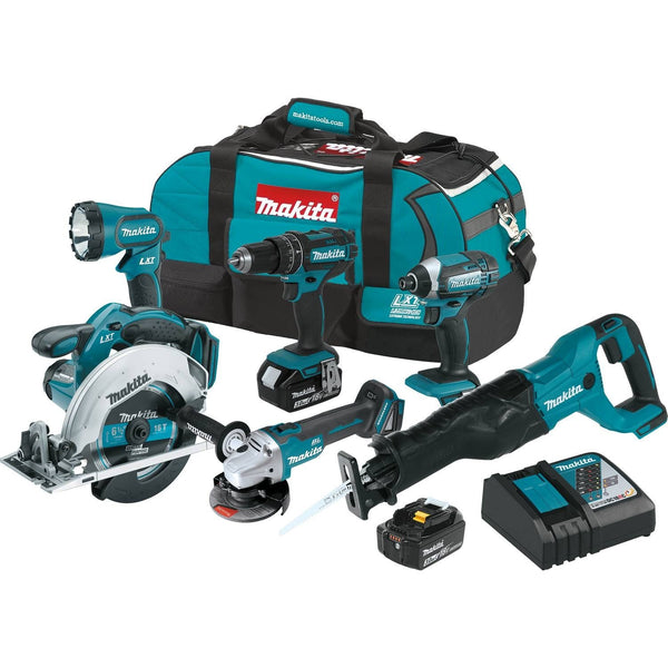 Makita XT610 18V LXT Lithium-Ion Cordless 6-pc. Combo Kit