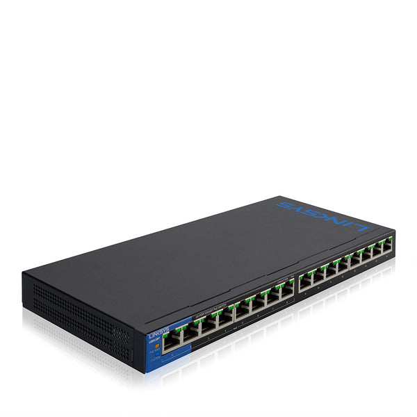 Linksys 16-Port Desktop Gigabit Ethernet PoE+ Unmanaged Network Switch