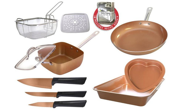 Nonstick Cookware, Bakeware, and Knife Set (11-Piece)