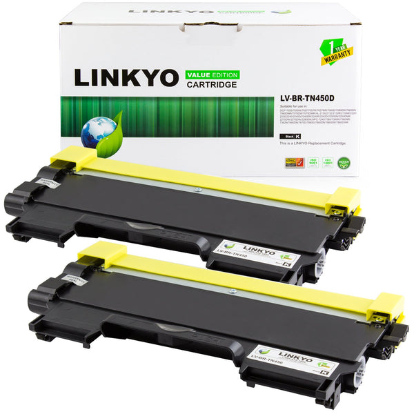 2-Pk Linkyo Value Compatible Brother  Toner Cartridges (Black)