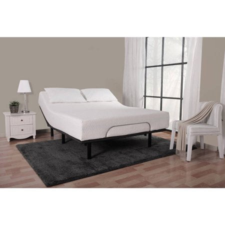 Mainstays Marco de cama de acero ajustable de 13", sin ensamblaje de herramientas, Queen