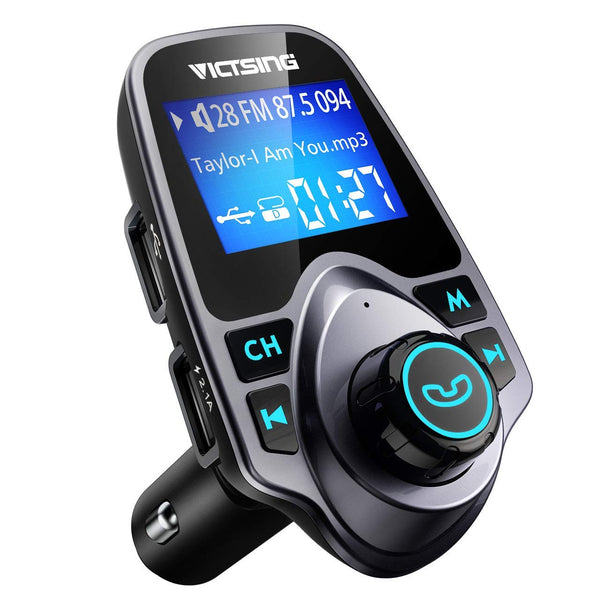 Transmisor FM Bluetooth VicTsing para coche (plateado)