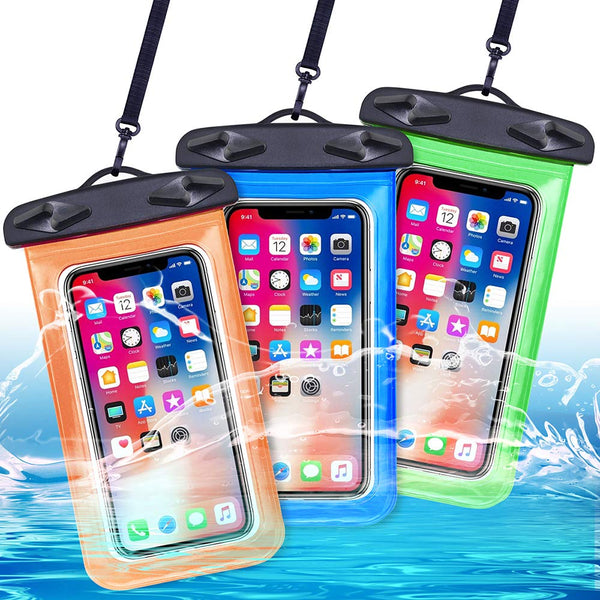 Paquete de 3 fundas universales impermeables para teléfonos