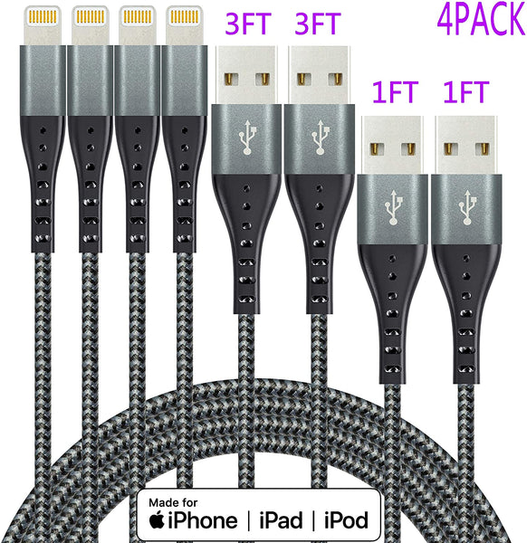 Pack Of 4 Lightning Cables