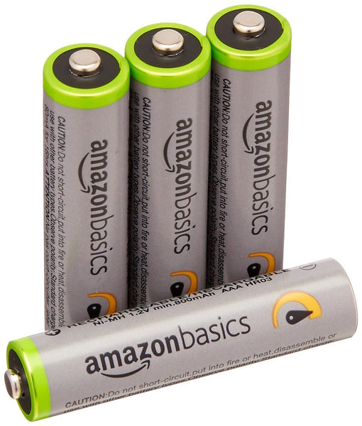 Pack of 4 AmazonBasics AAA  Rechargeable Batteries