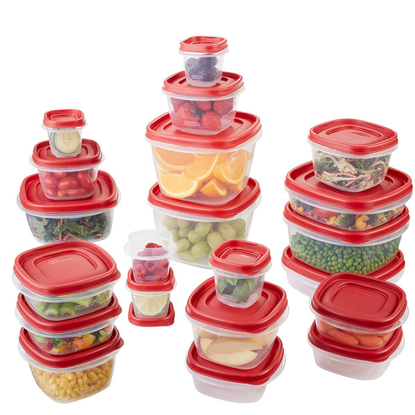 Juego de recipientes para almacenamiento de alimentos Rubbermaid Easy Find Lid, 42 piezas