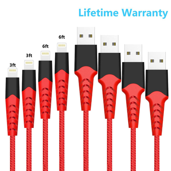 Pack of 4 lightning cables