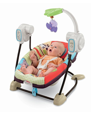 Columpio y asiento que ahorran espacio de Fisher-Price, zoológico Luv U