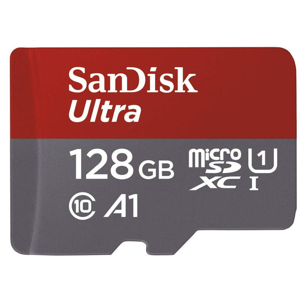 Tarjeta de memoria microSDXC Sandisk Ultra UHS-I de 128 GB con adaptador