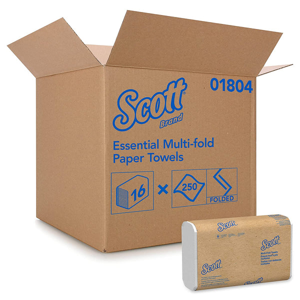 16 Packs Scott Essential Multifold Paper Towels