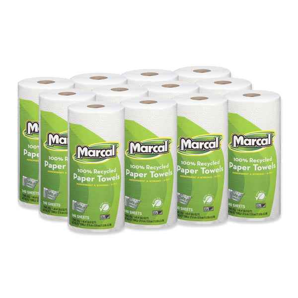 12 rollos de toallas de papel Marcel de 2 capas