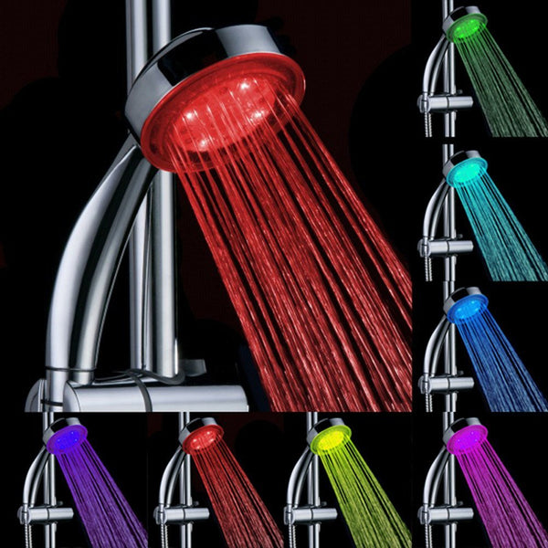 7 color changing LED shower head