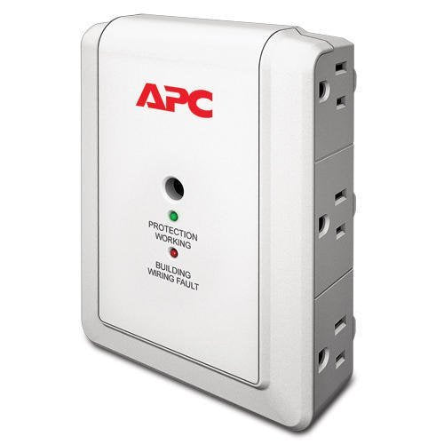 APC 6-Outlet Wall Surge Protector 1080 Joules, SurgeArrest Essential