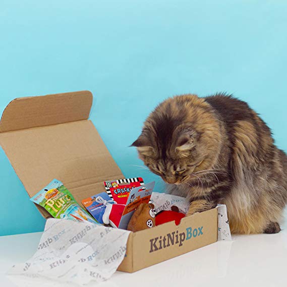 KitNipBox - Caja de suscripción mensual para gatos con juguetes, golosinas y obsequios para gatos: Happy Cat