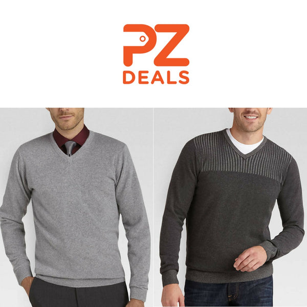 Dress shirts and sweaters on sale from Men's Wearhouse