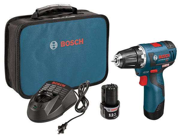 Bosch 12-volt Max Brushless 3/8" Drill/Driver Kit w/ 2 batteries, charger & case