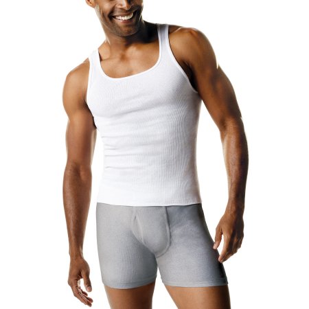 Hanes Men's White Tagless Extreme Value 12 Pack Comfortsoft Tank Undershirt