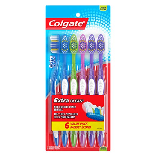 6-Count Colgate Extra Clean Full Head Toothbrushes (Medium)