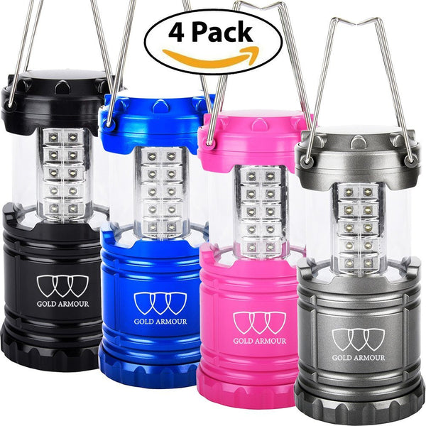 Pack of 4 camping LED lanterns