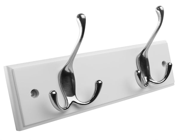 Wall mounted coat and hat hook rail