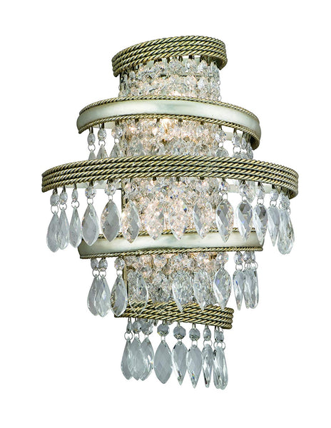 Corbett Lighting Diva Silver Leaf / Gold Leaf Two-Light 12'' Wide Wall Sconce