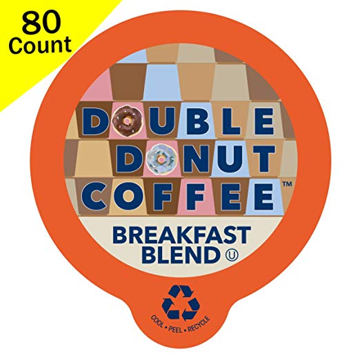 80 Double Donut Breakfast Blend Keurig Coffee K-Cups