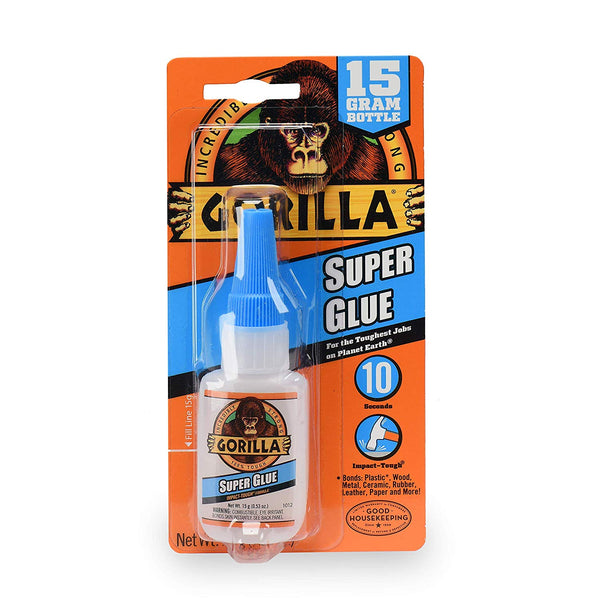 Gorilla Super Glue 15 Gram, Clear